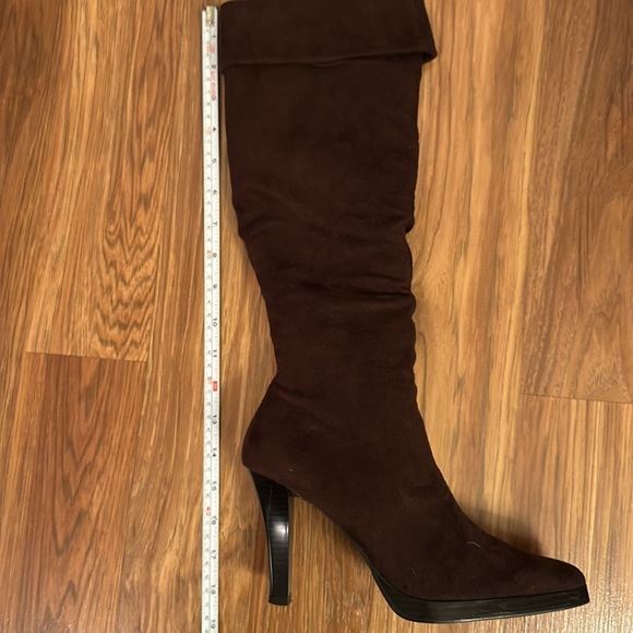 Apostrophe Brown Faux suede boots size 7 - Picture 12 of 13
